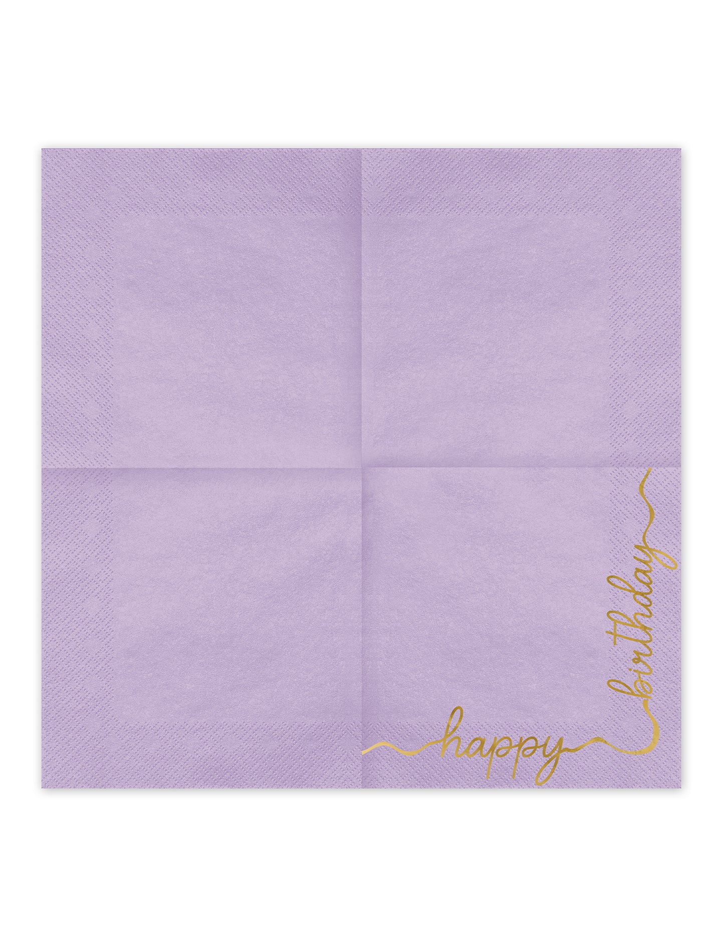 12 Guardanapos de papel Happy Birthday pastel e ouro 33 × 33 cm