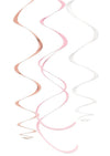 Suspensions à spirale pour fête rose gold rose et blanc en plastique