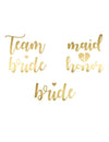 Packaging face et dos avec dimensions des tatouages éphémères Team bride