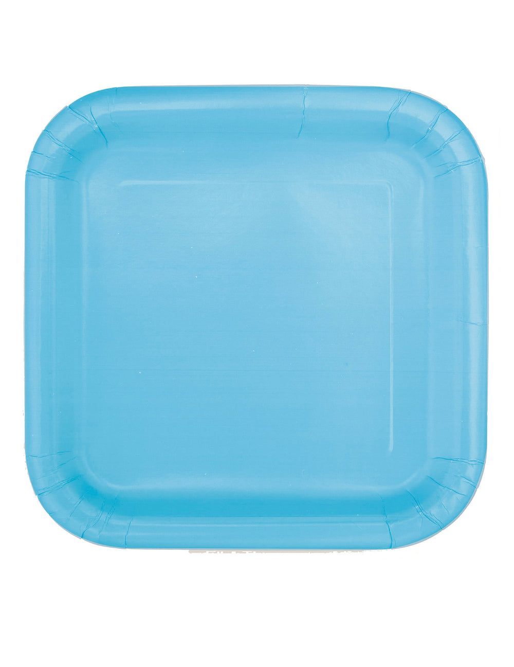 Assiettes carrées en carton pour baby shower bleu pastel