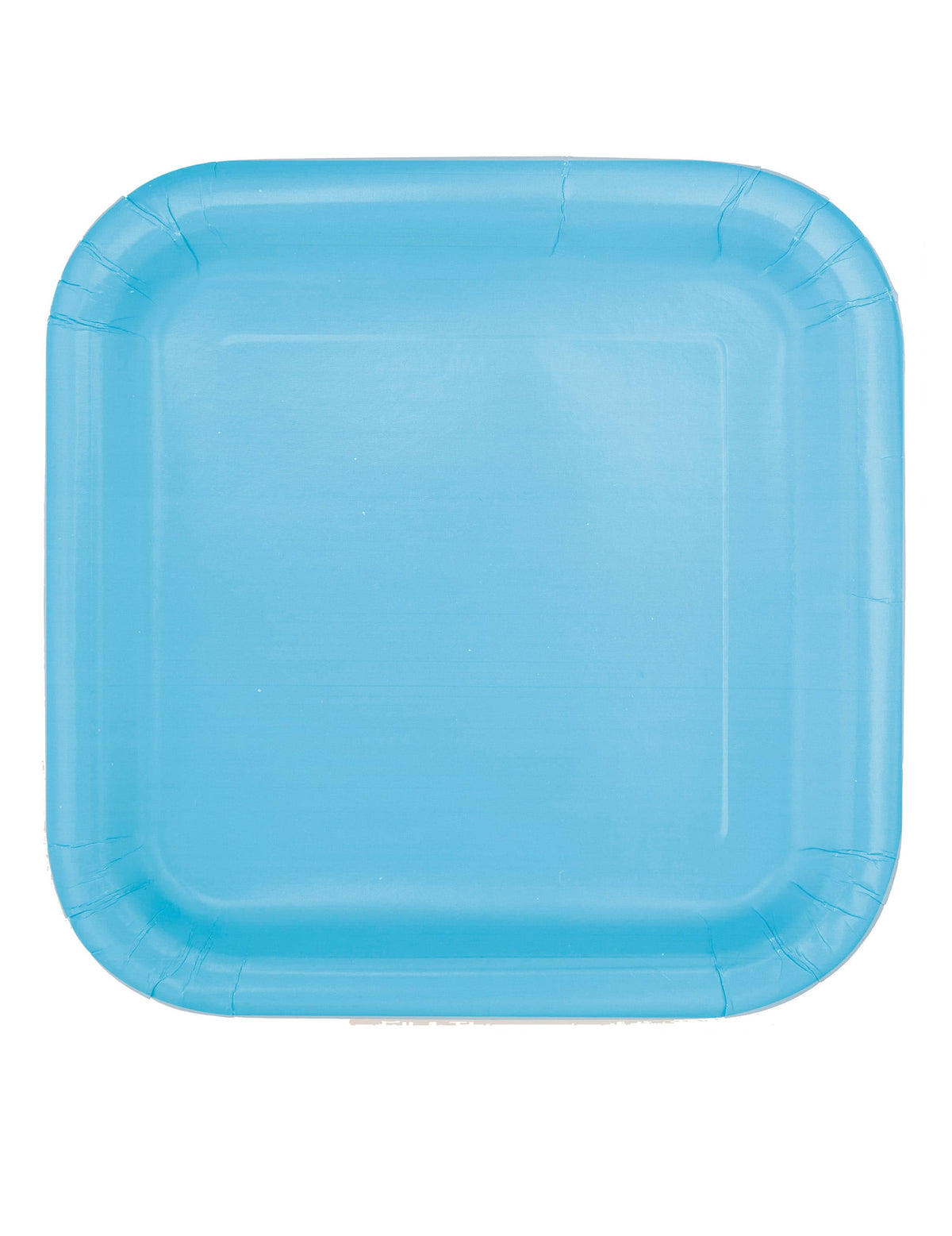 Assiettes carrées en carton pour baby shower bleu pastel