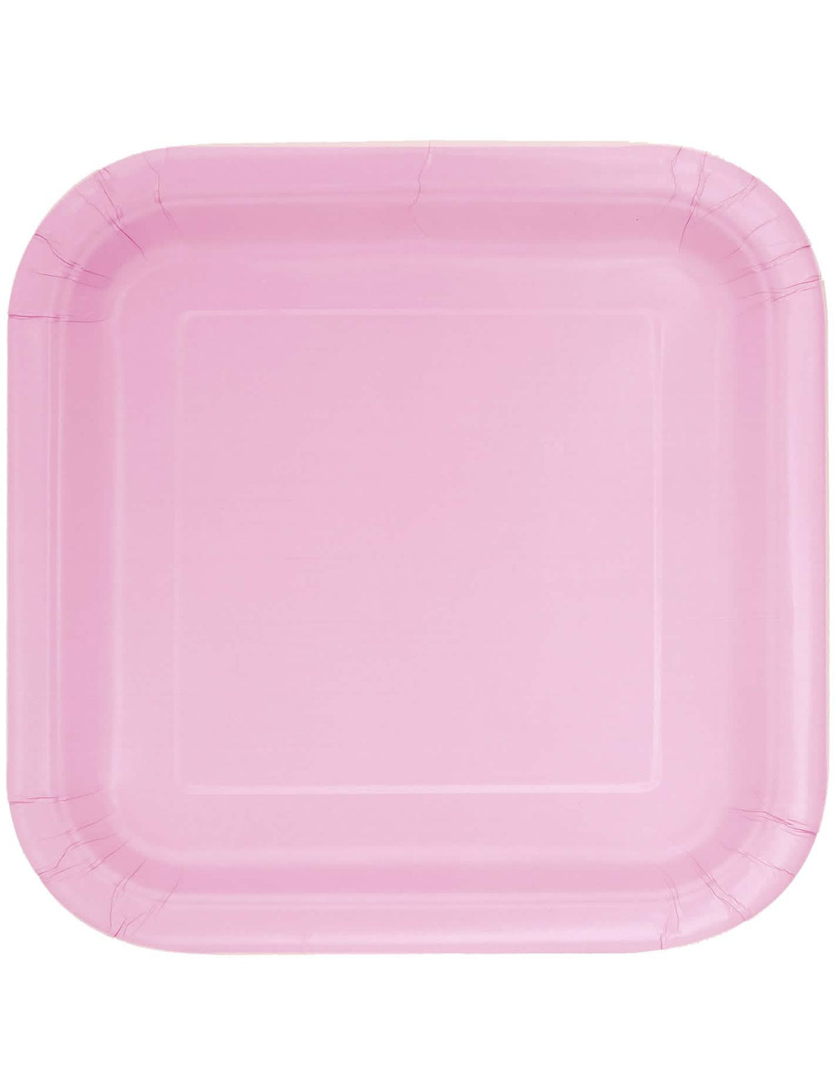 pratos quadrados de cartão pastel para festa cor de rosa claro
