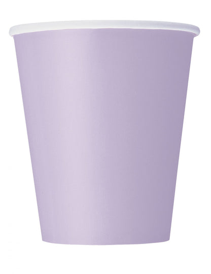 Gobelets en carton lavande pour fête