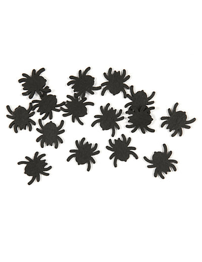 Confettis de table araignées Halloween noirs