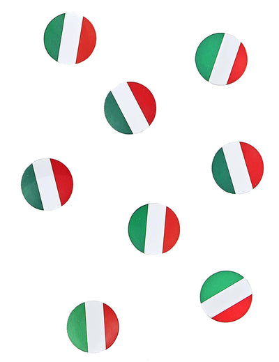 Confettis de table drapeau Italie pour fête ronds verts blancs et rouges
