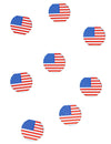 Confettis de table drapeau USA pour fête ronds bleu blanc rouge