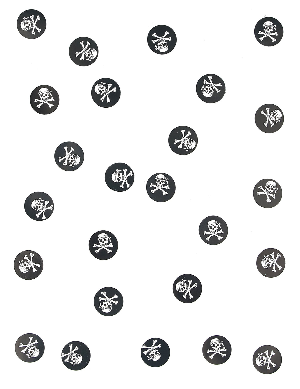 Vue d'ensemble des confettis de table pirate