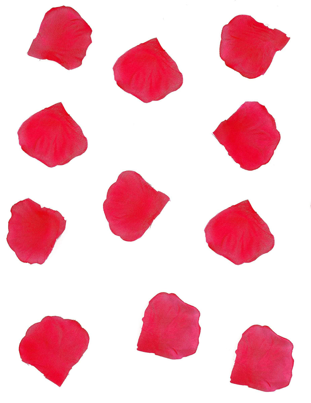 Pétalas de rosa em tecido para festa vermelho