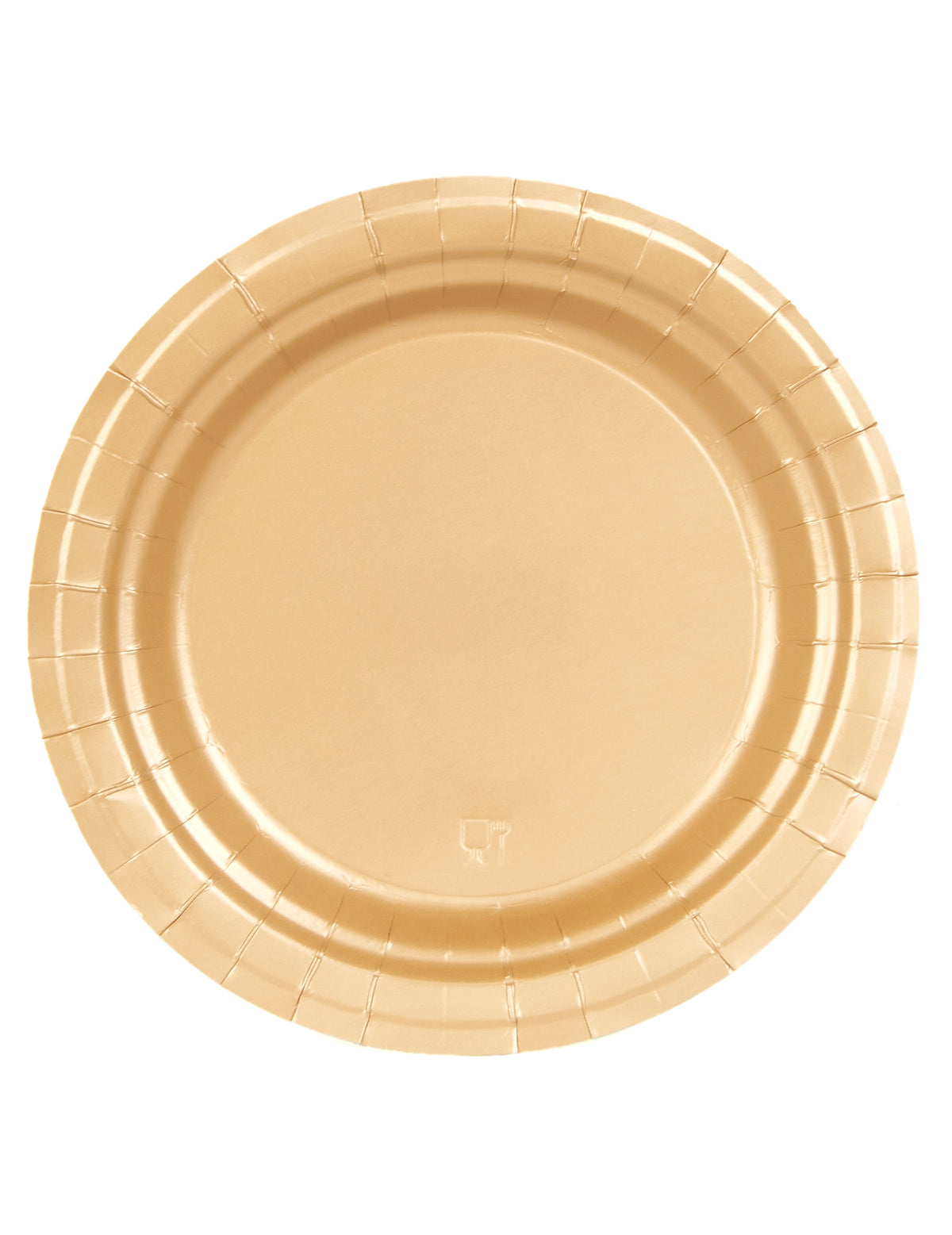 Assiettes en carton doré mat pour fête rondes