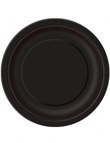 Assiettes en carton de fête pour anniversaire noires