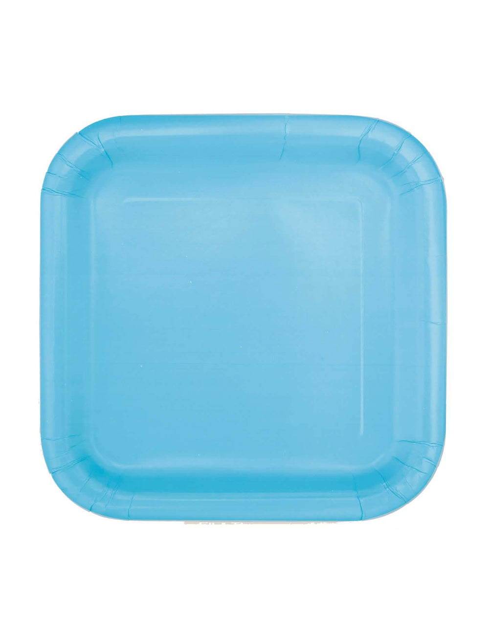 pratos quadrados de cartão para sobremesa azul pastel