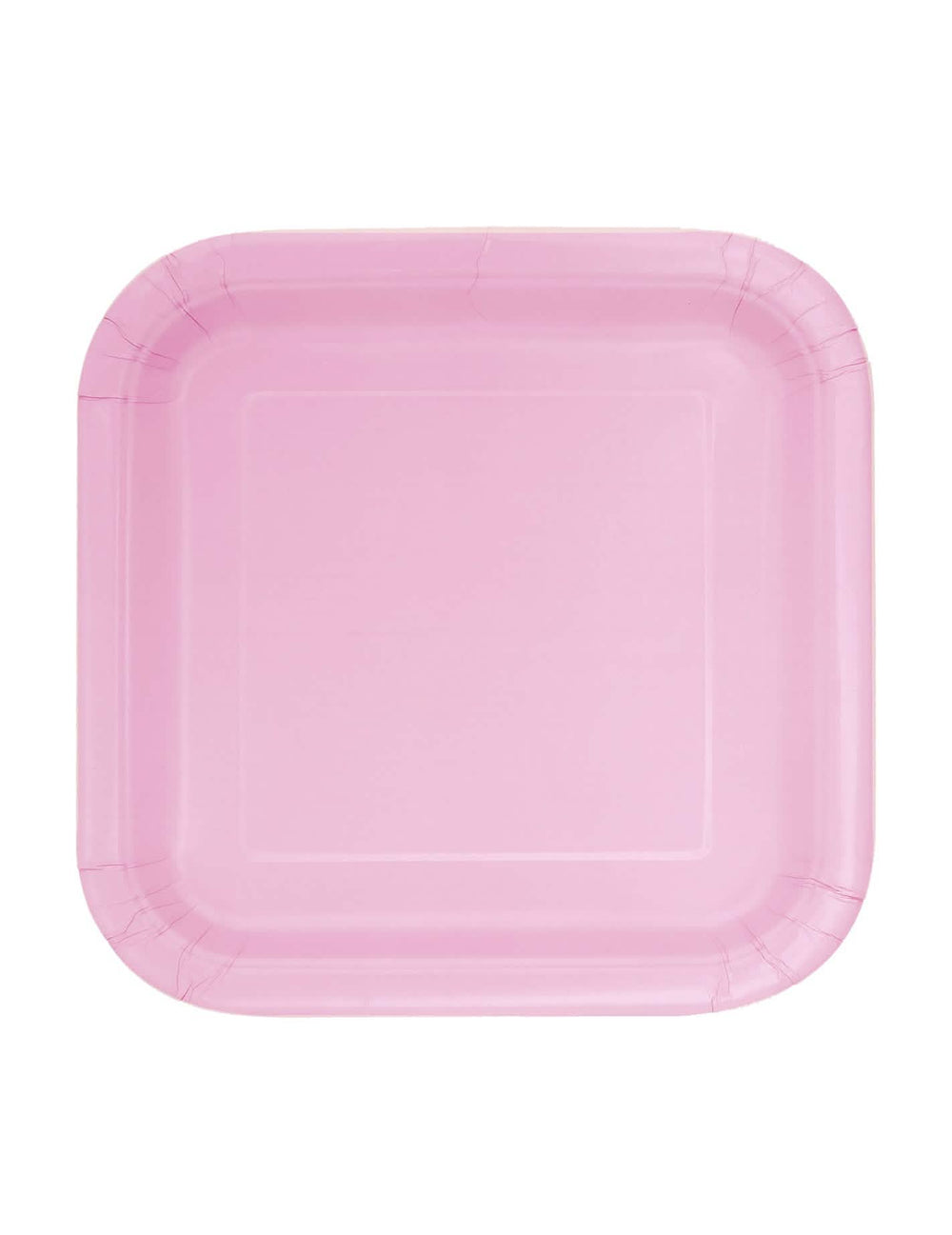 pratos quadrados de cartão para sobremesa de aniversário cor de rosa claro