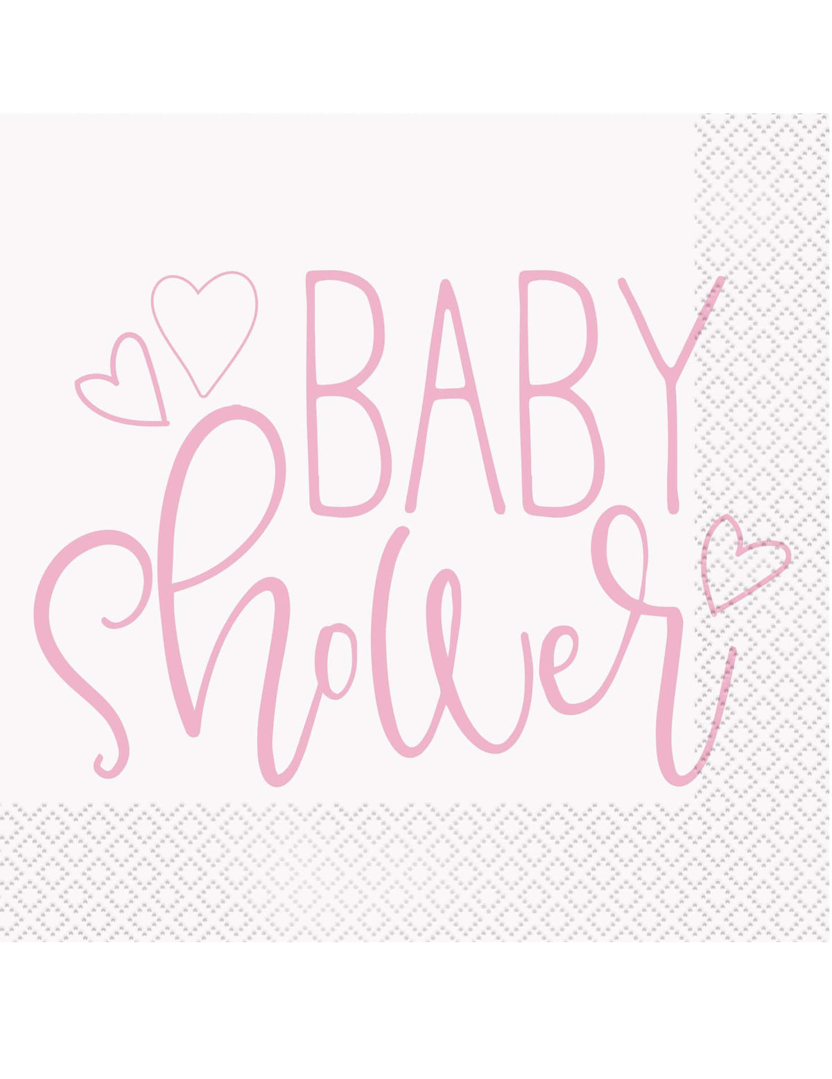 guardanapos Baby Shower para menina rosas e brancos