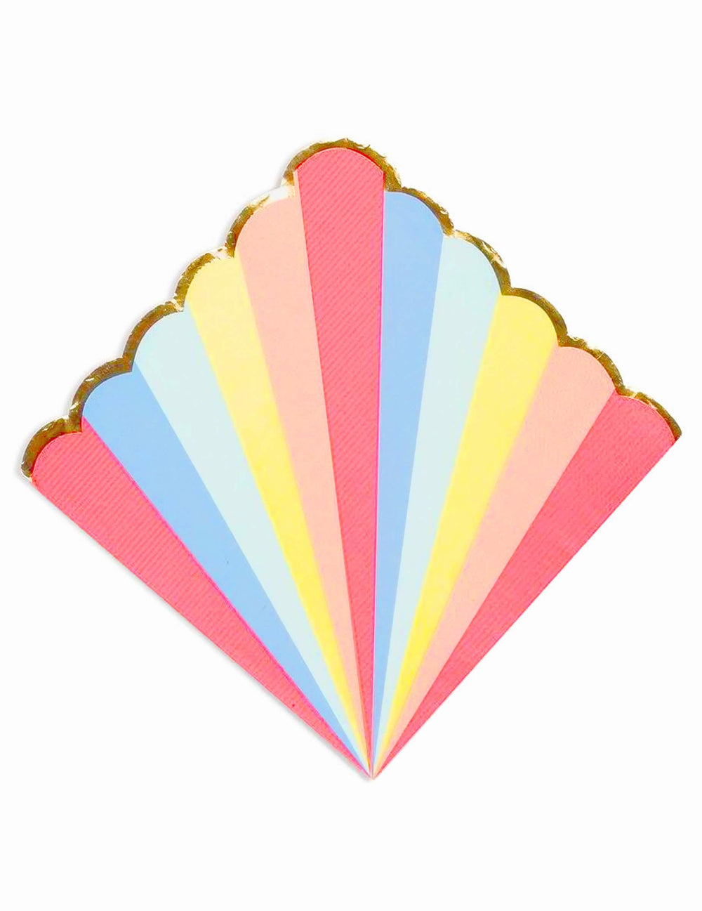 guardanapos festonados Berlingot para festa em tons pastel e douradura
