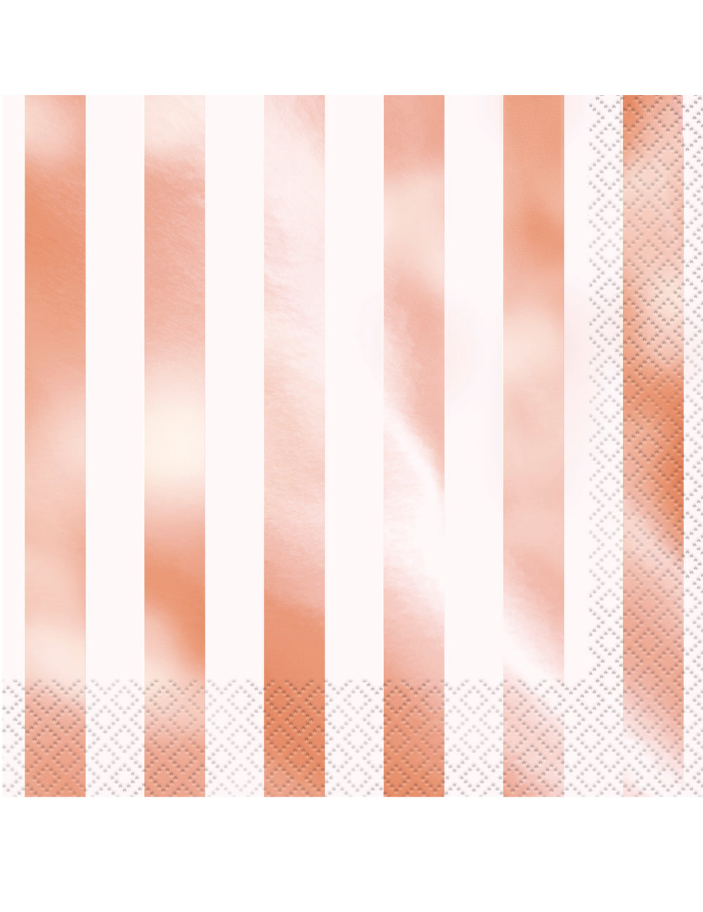 Serviettes en papier à rayures rose gold