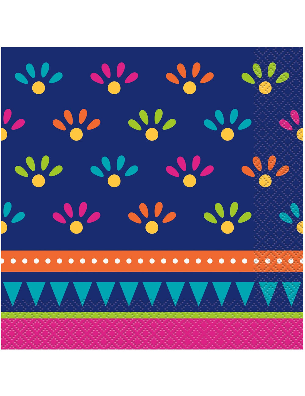 guardanapos boho fiesta para festa violeta com padrões coloridos