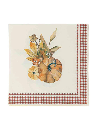 16 Guardanapos de papel abóboras Cottage Living 33 x 33 cm