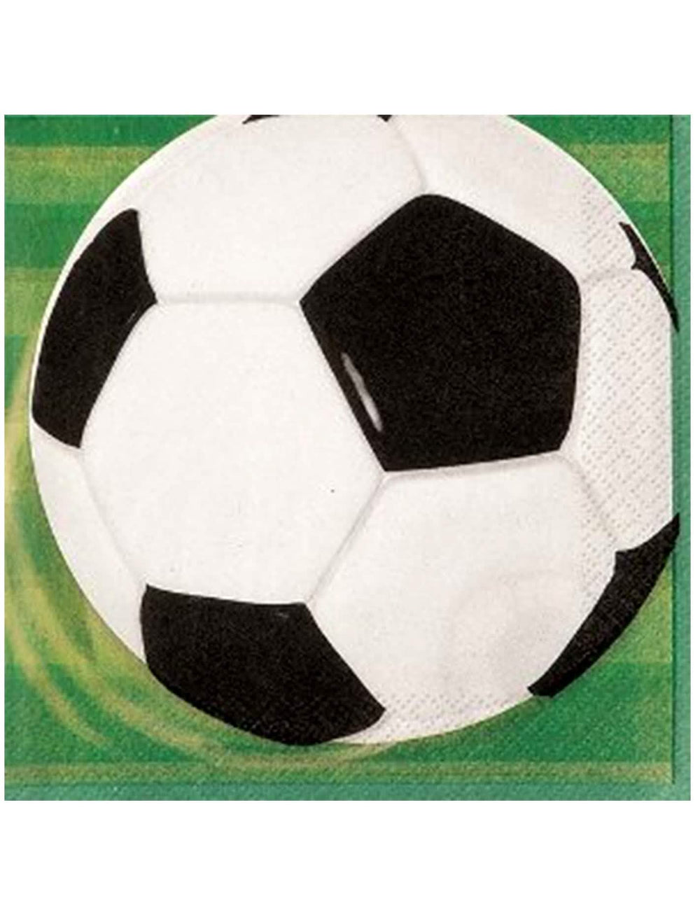 guardanapos foot ballon 3d black and white sobre fundo verde