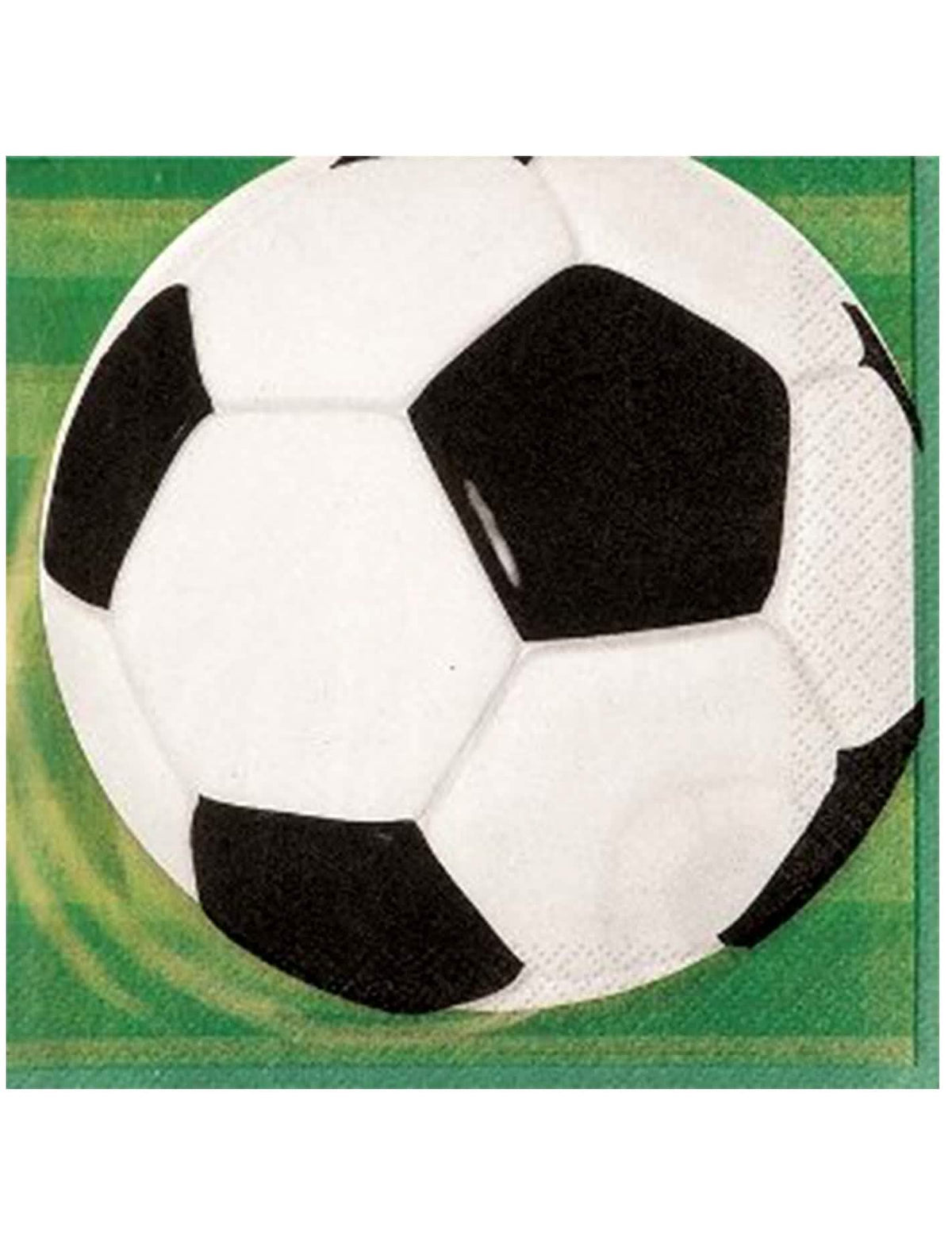 guardanapos foot ballon 3d black and white sobre fundo verde