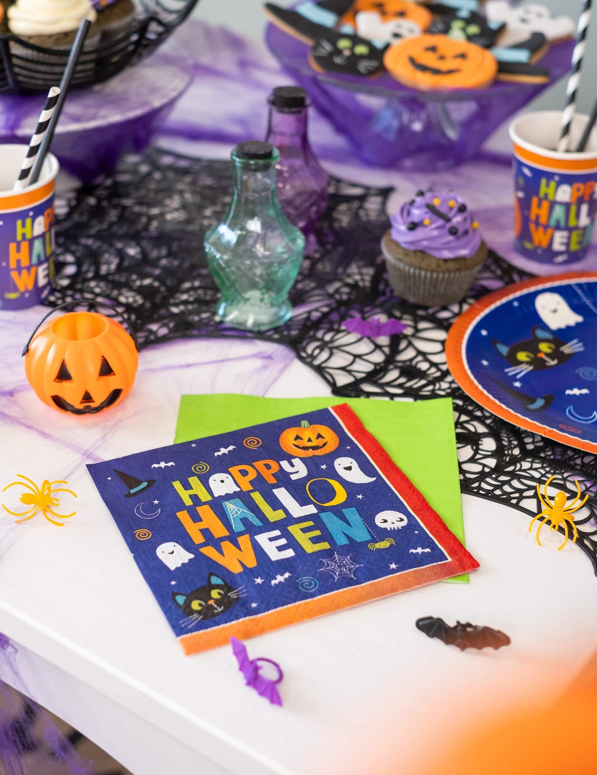 Mise en situação dos guardanapos halloween Friends