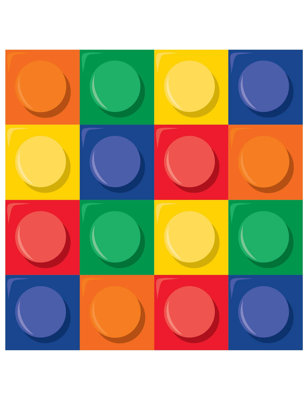 guardanapos jogo de construção para aniversário multicoloridos com motivo de tijolos