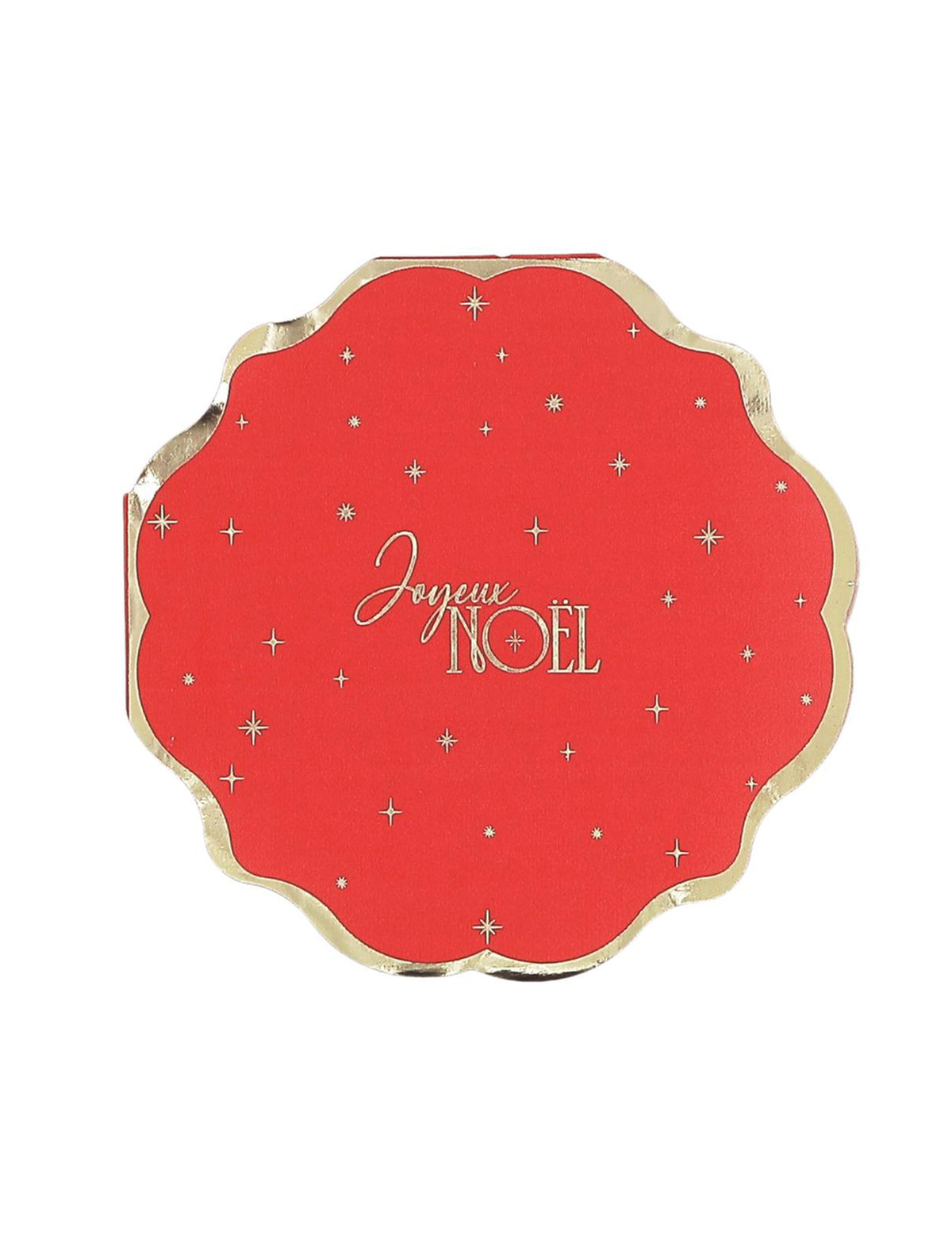 16 guardanapos Feliz Natal intemporal vermelho e dourado 32 x 32 cm