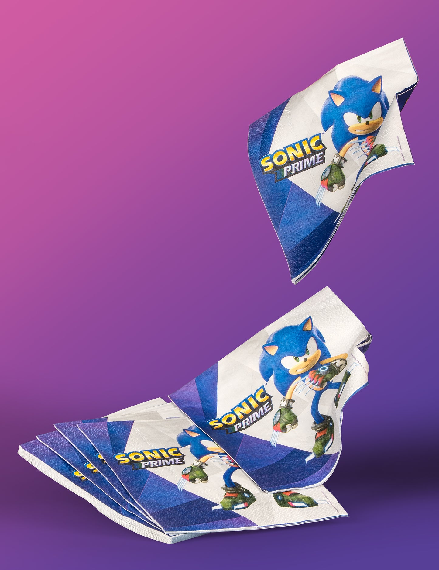 Mise en scène dynamique des serviettes Sonic Prime