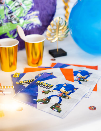 Détail du dressage de table des serviettes Sonic Prime