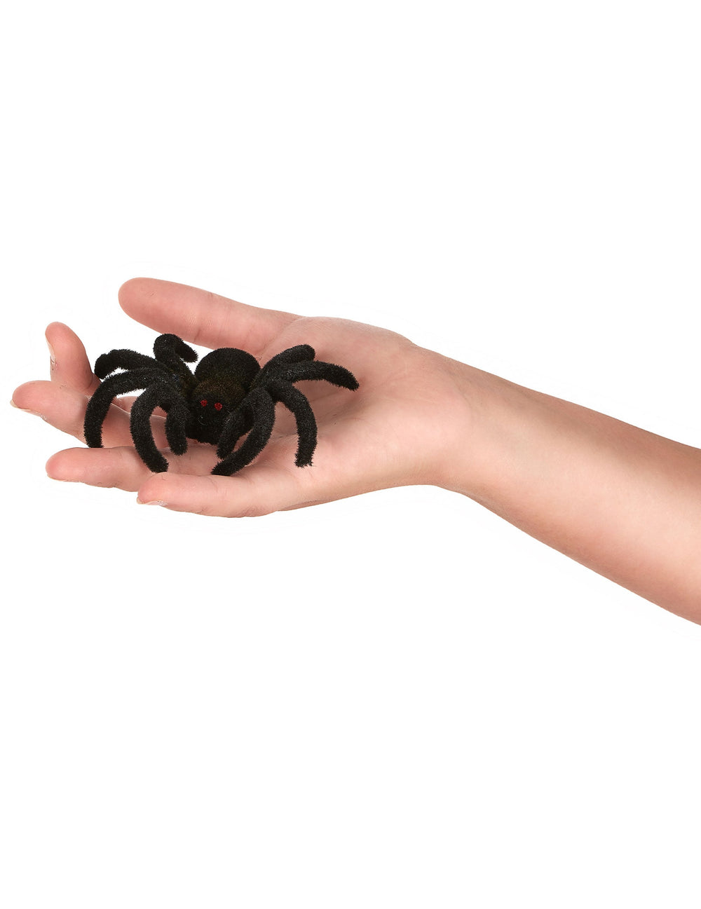 Mise en situation dans la main des araignées Halloween pour décoration
