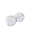 Badges team de la mariée pour femme à fleurs aquarelle et lettrage doré