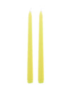 2 velas de cera amarelas 25 cm