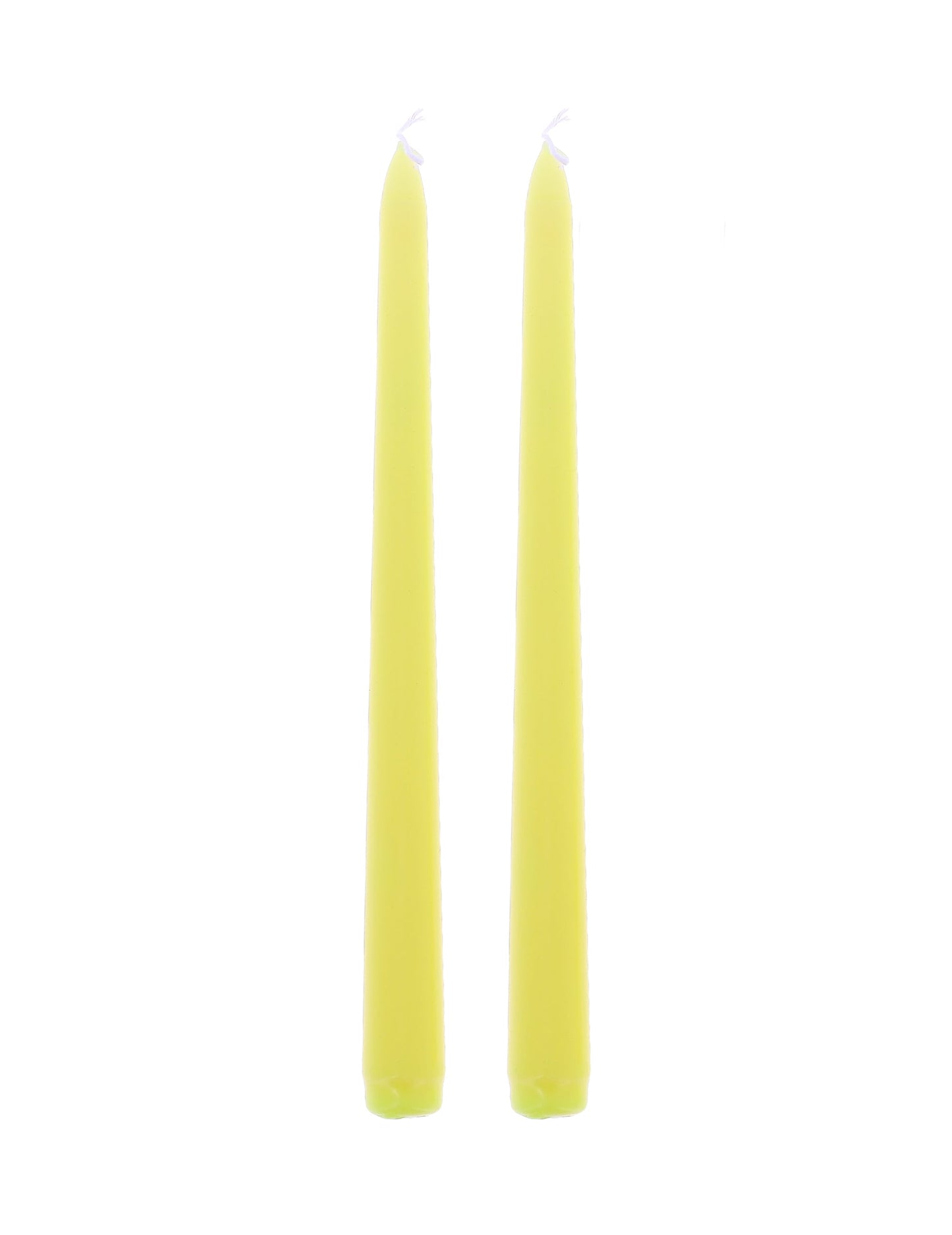 2 velas de cera amarelas 25 cm