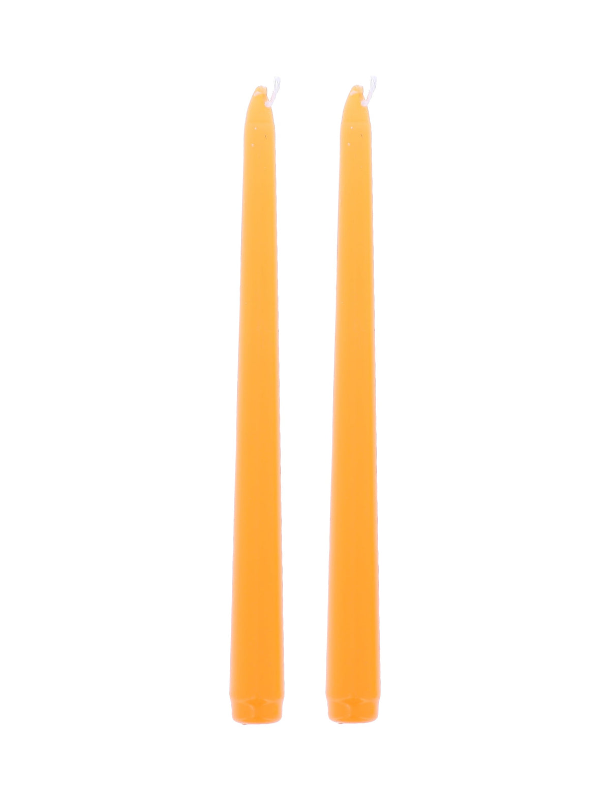 2 Velas de castiçal cor de laranja 25 cm