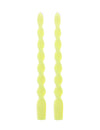 2 velas espiraladas amarelas 25 cm