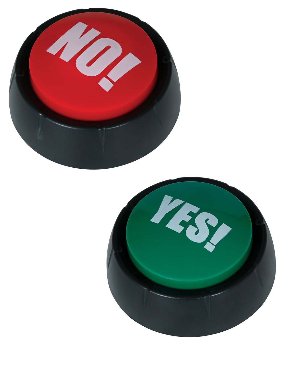 2 Buzzers Yes et No pour adulte rouge et vert