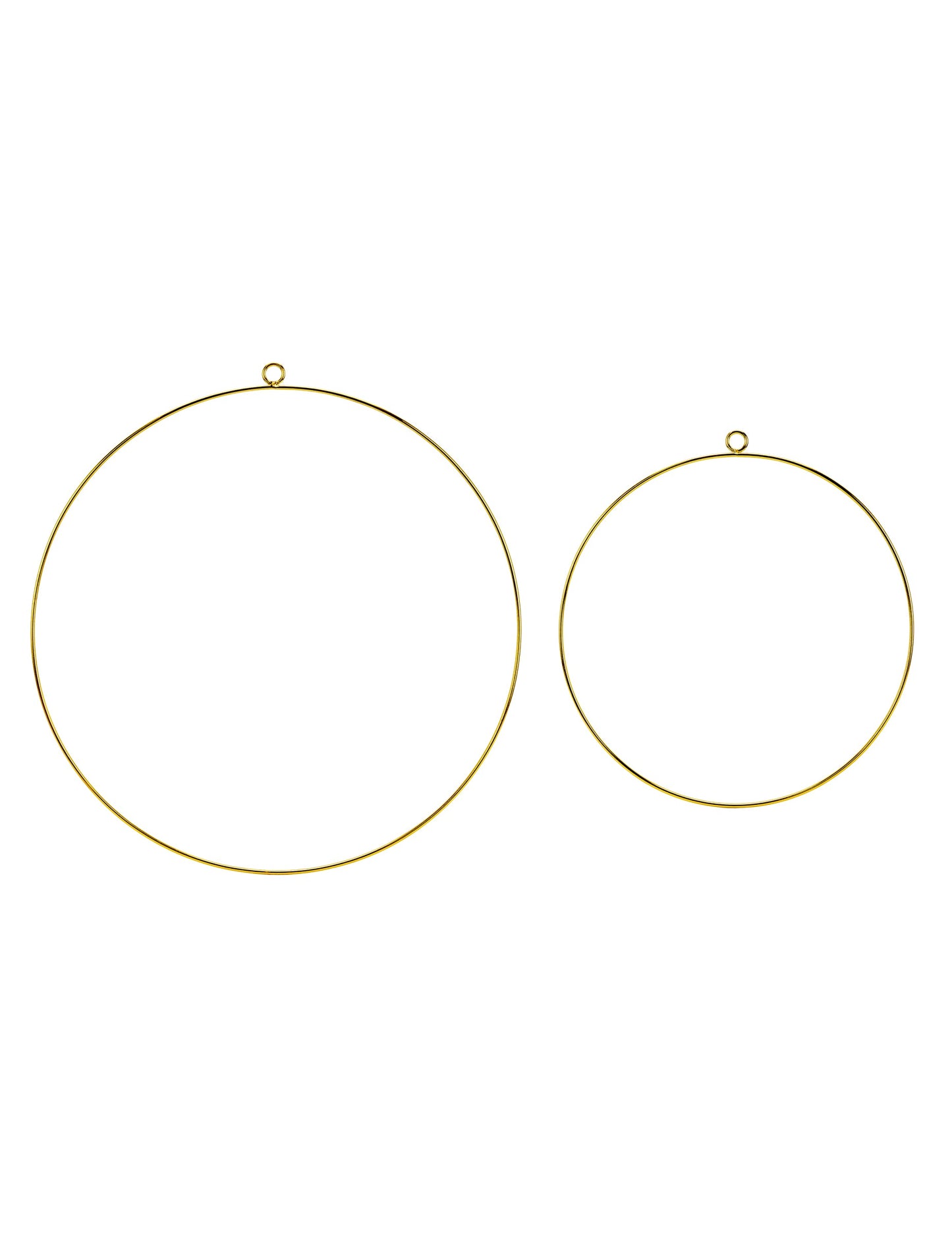 Cercles en métal pour couronnes pour décoration dorés
