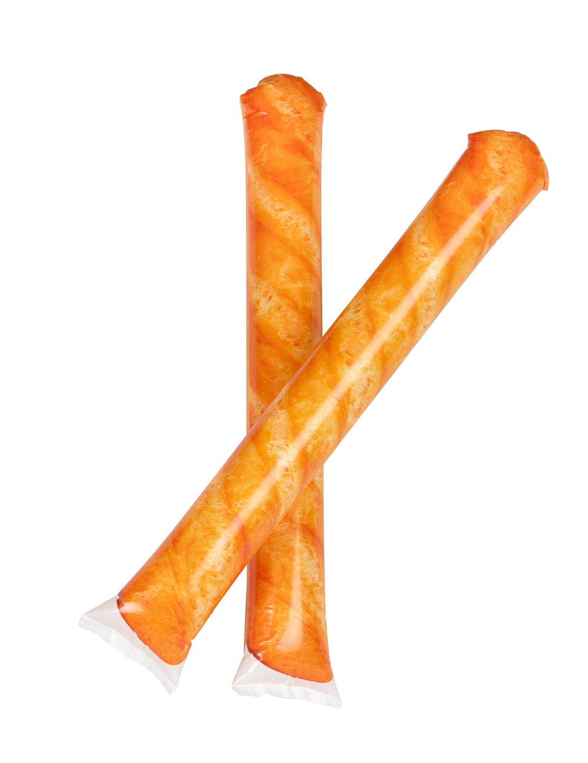 Clap clap gonflable baguette pour supporter orange motif pain réaliste