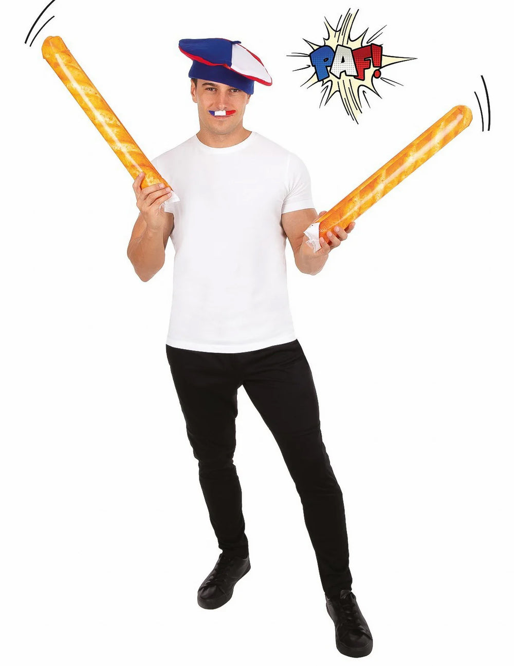 Mise en situation du clap clap gonflable baguette pour supporter