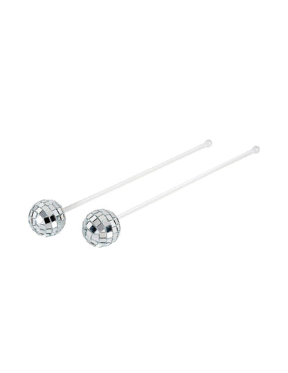 2 agitadores de cocktail bola de espelhos