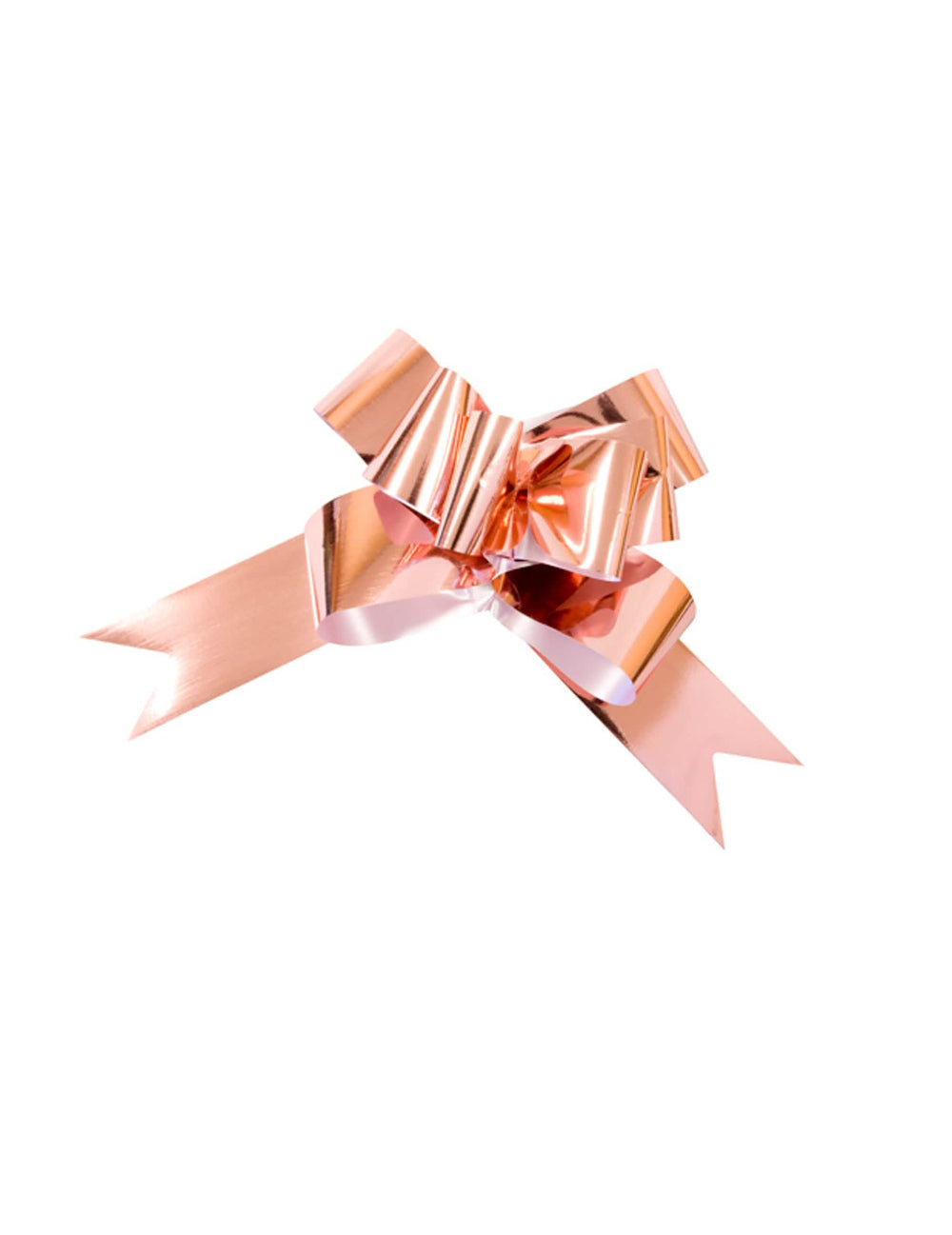 Laço de puxar para presentes em ouro rosa metalizado