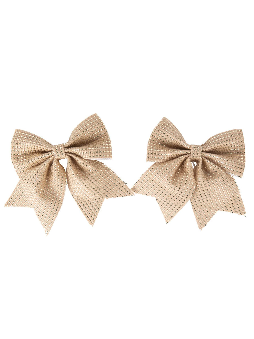 2 laços para natal juta e dourado