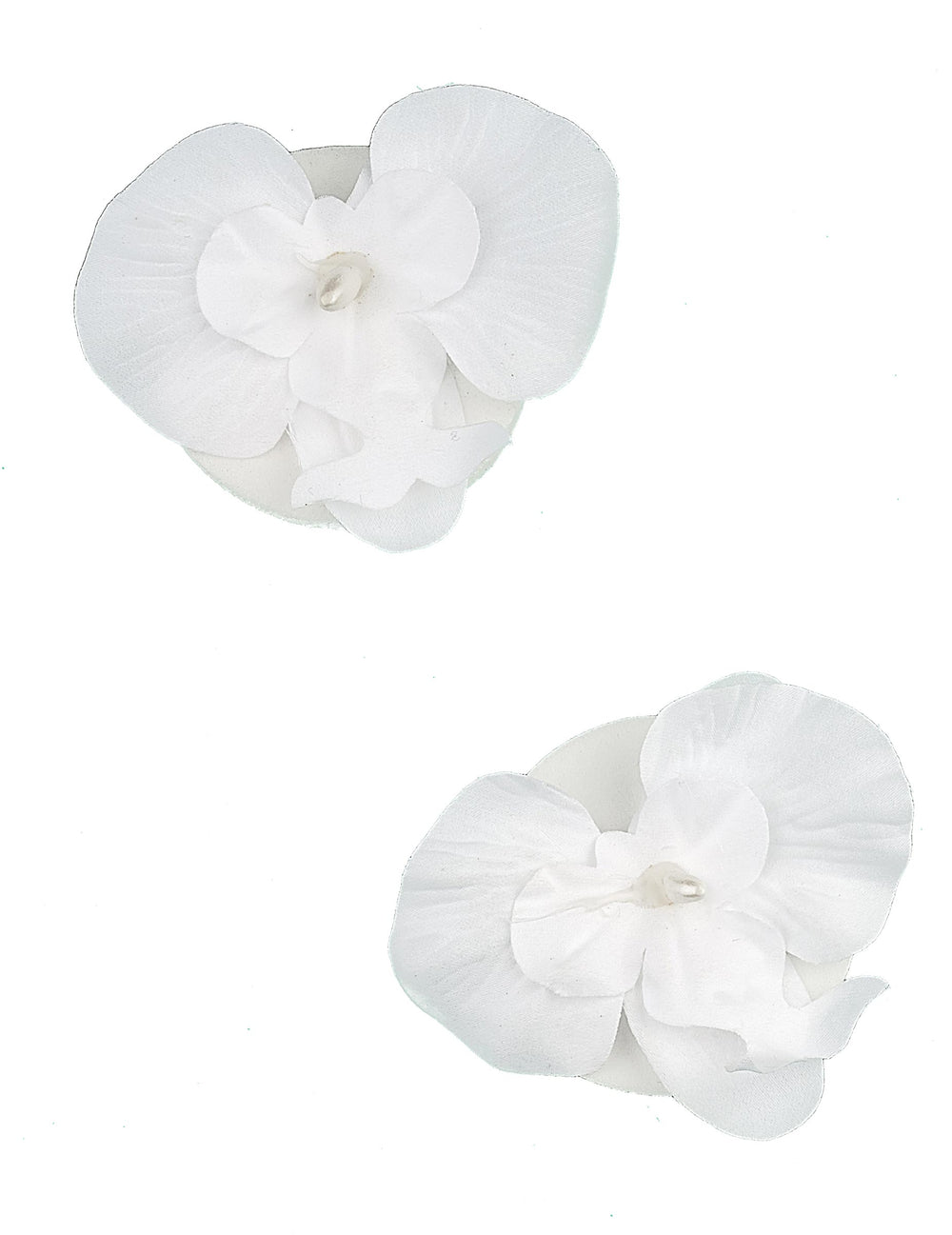 Orchidées flottantes blanches avec perle centrale