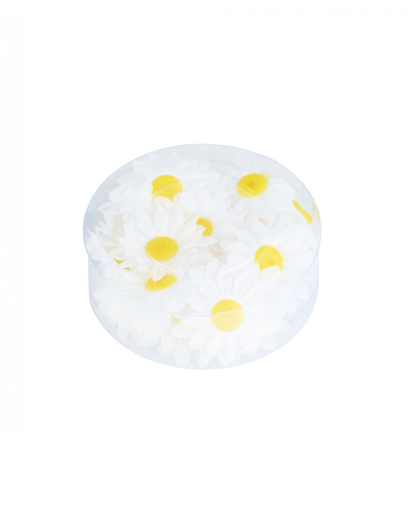 20 fleurs pâquerettes synthétiques pour décoration blanc et jaune