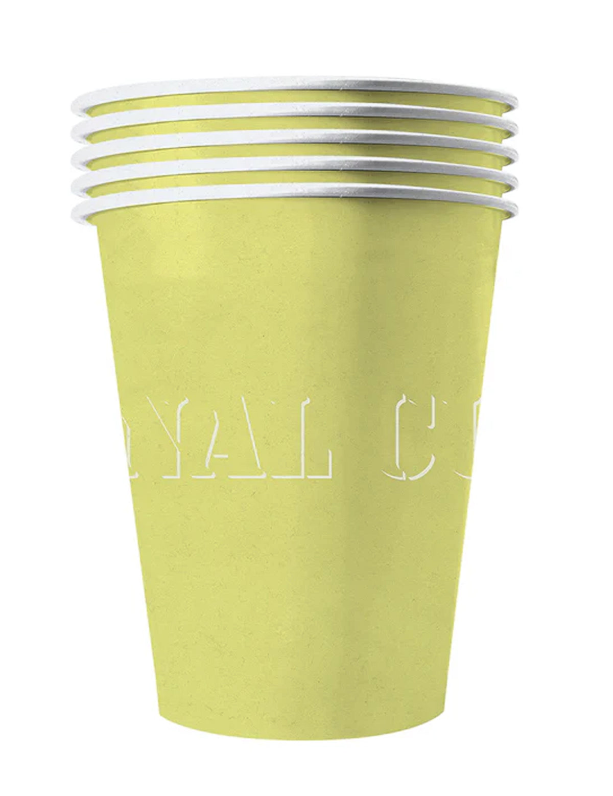 Gobelets américains en carton recyclable jaune pastel