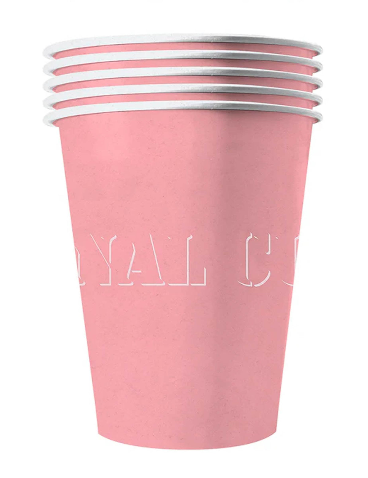Copos americanos cor de rosa pastel em cartão reciclável