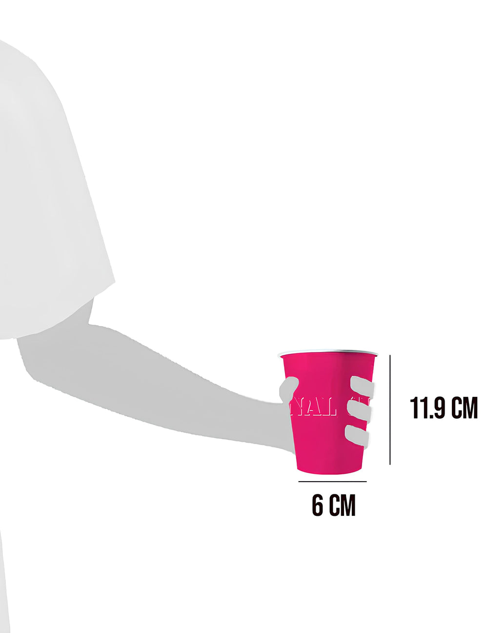 Dimensions détaillées des gobelets américains carton recyclable pour fête