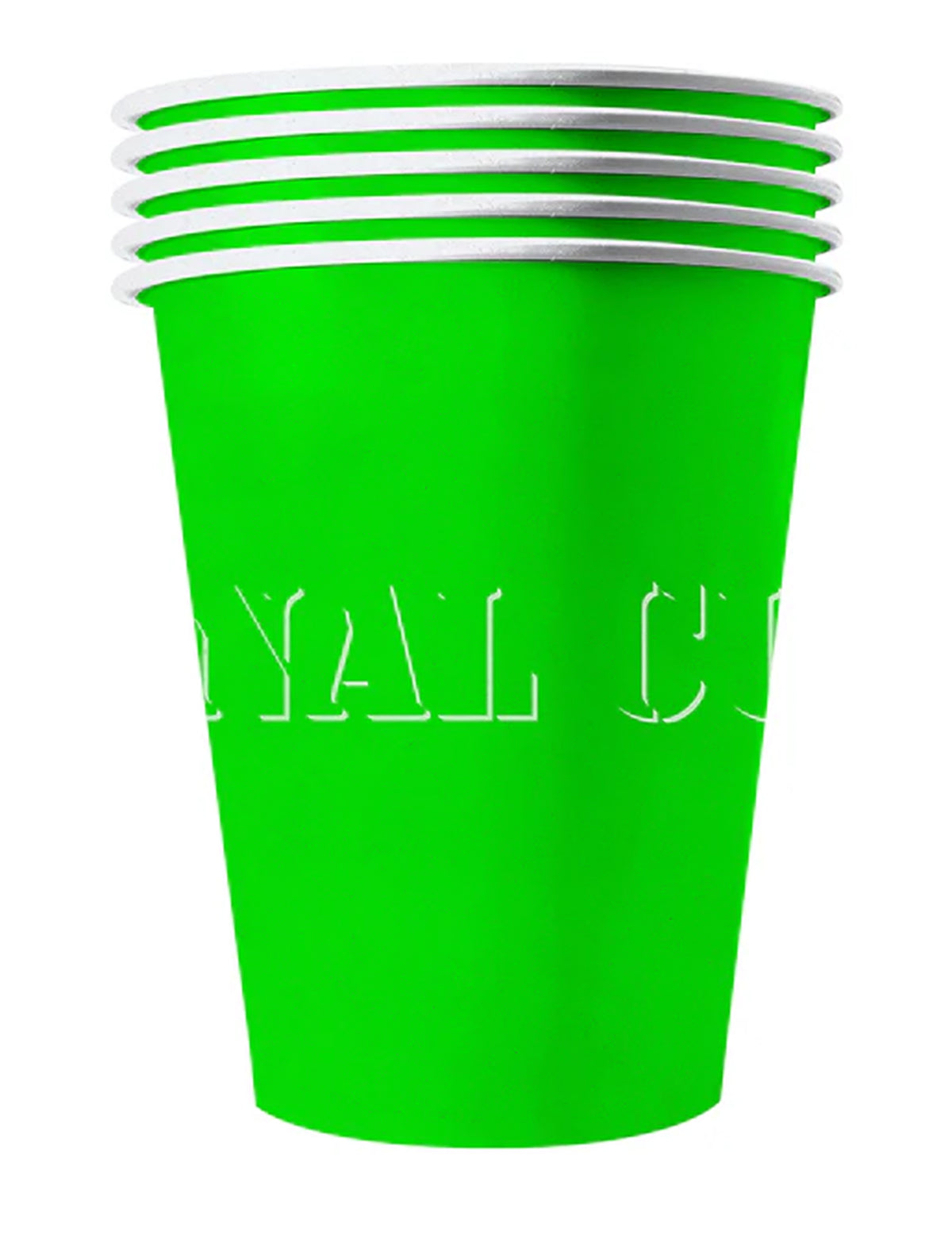 20 gobelets américains en carton recyclable verts