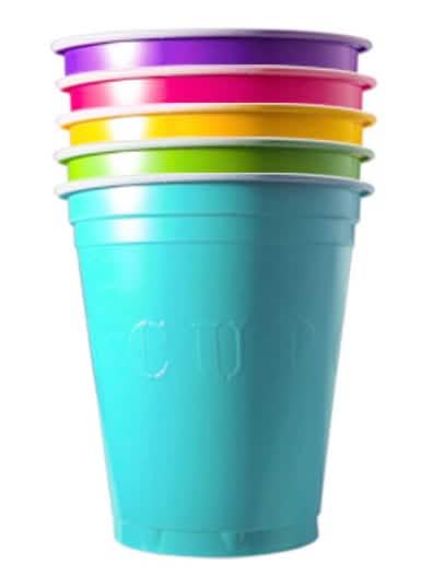 Copos americanos de verão multicoloridos