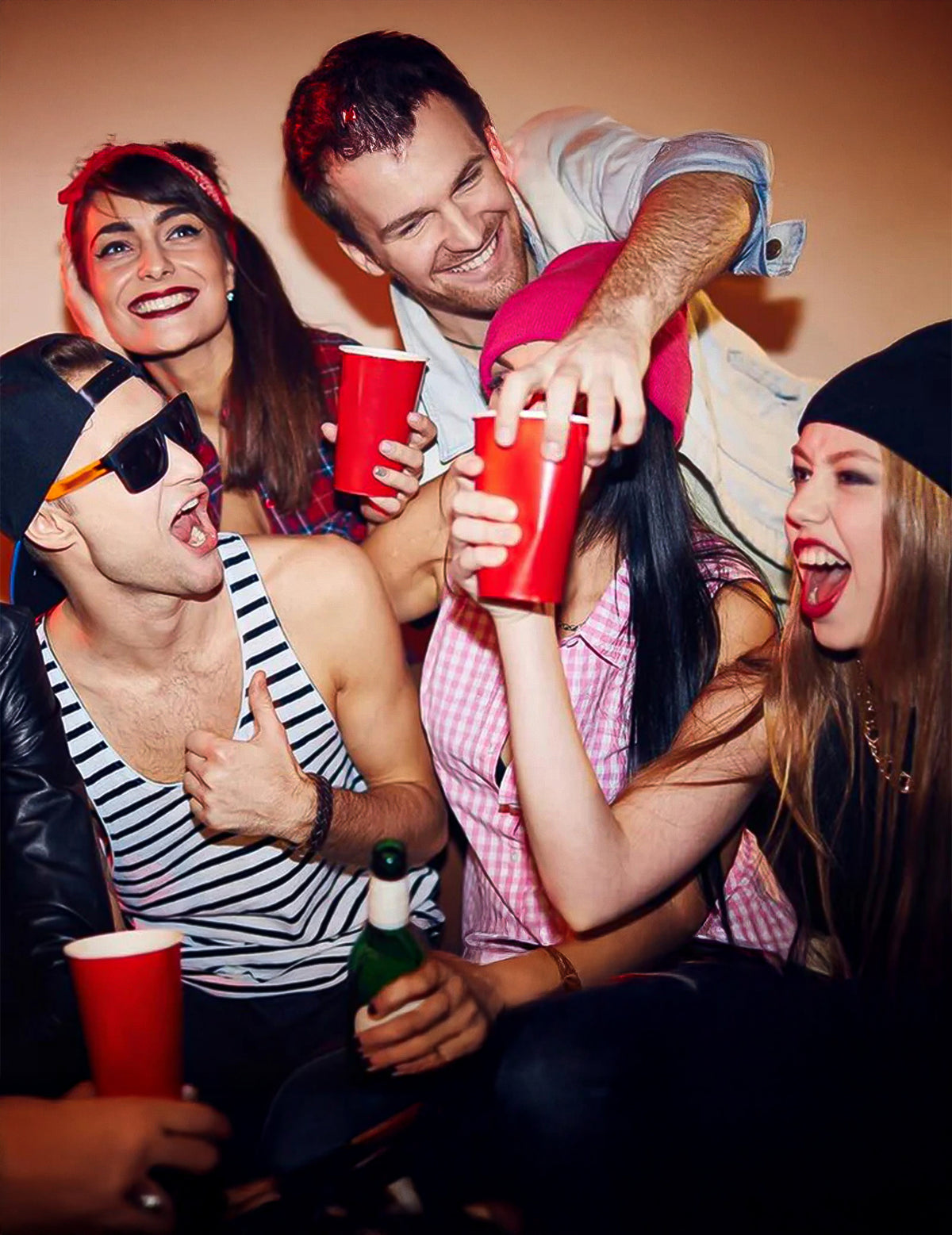 Mise en situation festive du gobelet américain pour fête