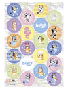 20 Mini discos de obreia Bluey e Bingo™ 3,4 cm